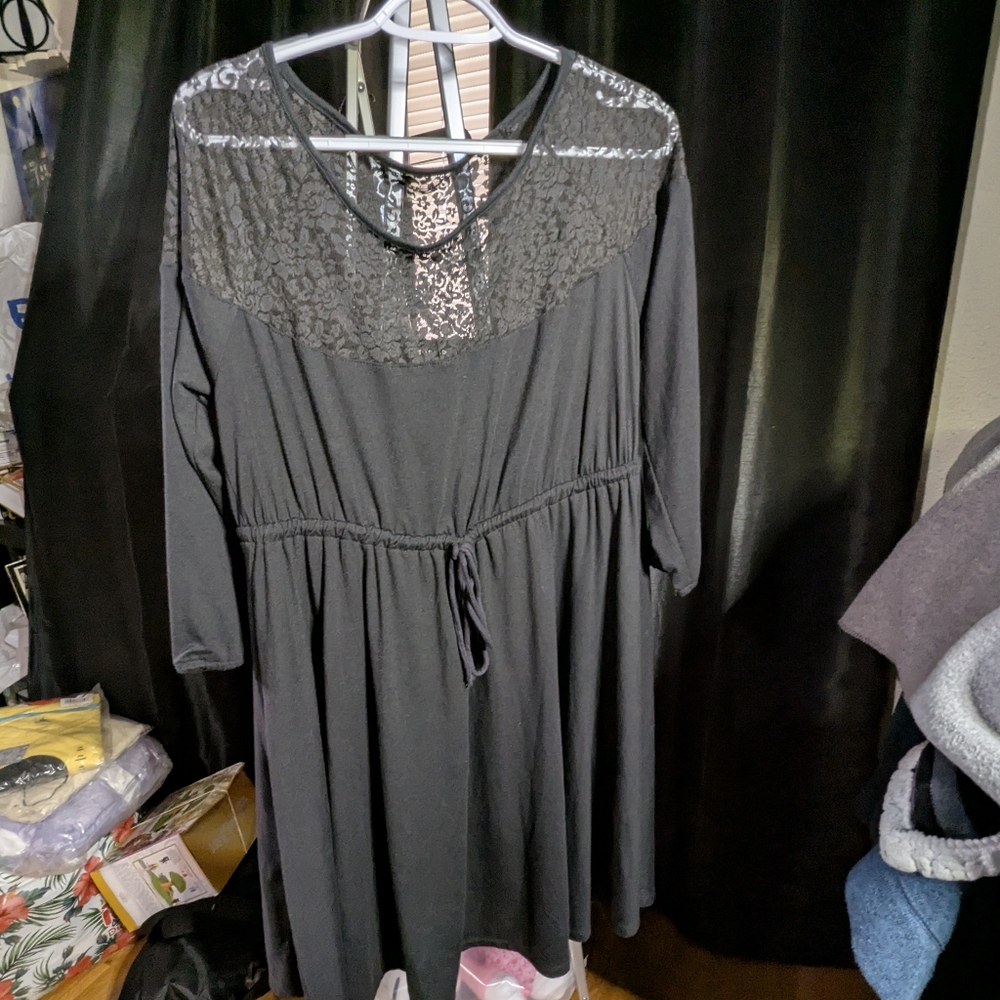 Torrid Mini Skater Dress Black Size 0 Large 12 /Bin10